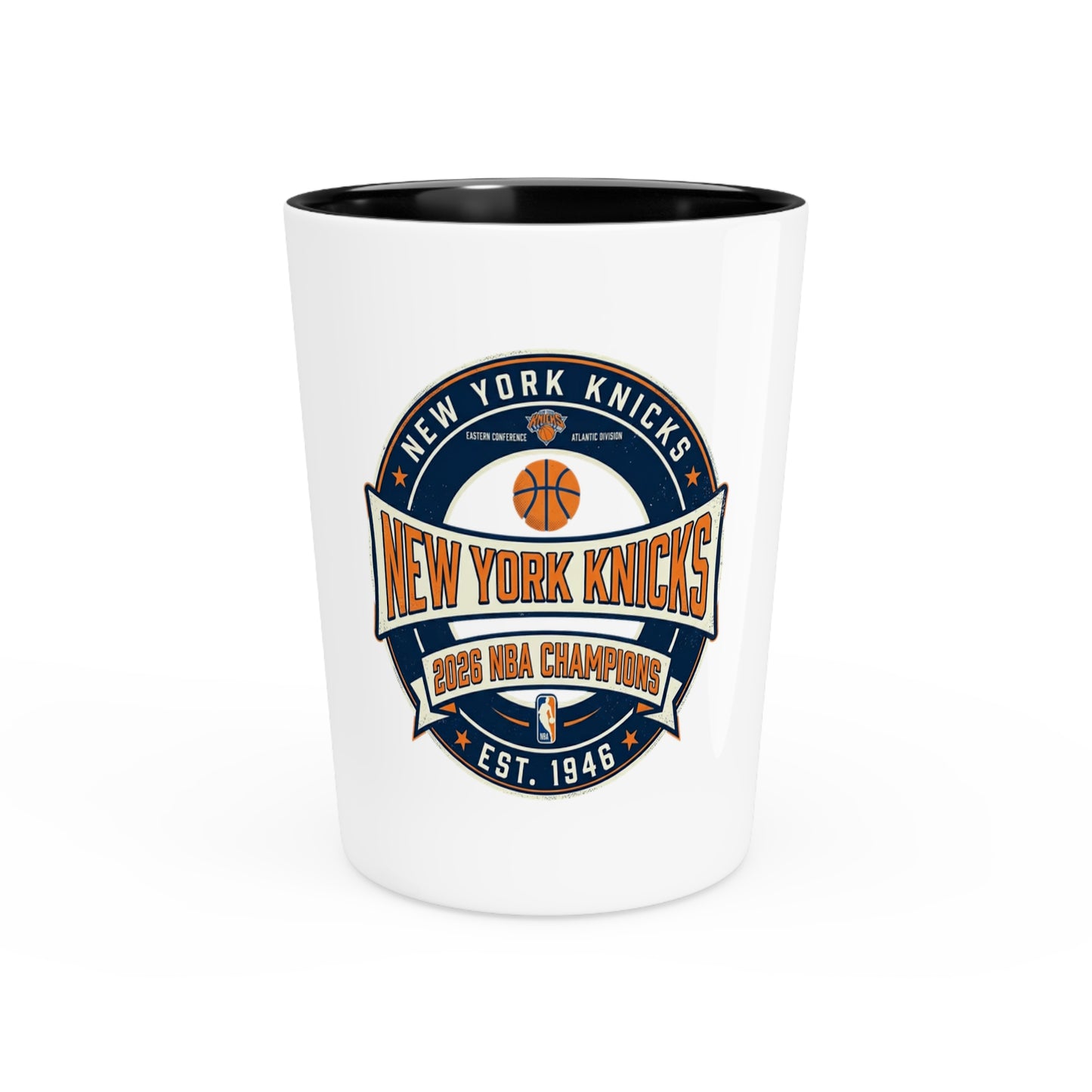 New York Knicks 2026 NBA Finals Champions Shot Glass